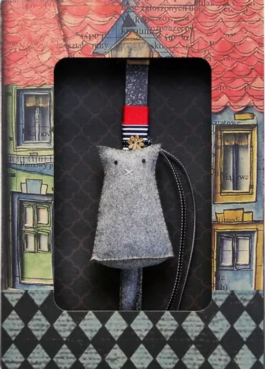 Πασχαλινή Λαμπάδα Synchronia Γάτα Φελτ Γκρι