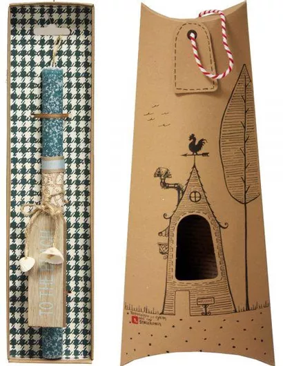 Πασχαλινή Λαμπάδα Synchronia Επιγραφή Ξύλινη Πετρόλ