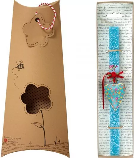 Πασχαλινή Λαμπάδα Synchronia Καρδιά Φλοράλ Βεραμάν