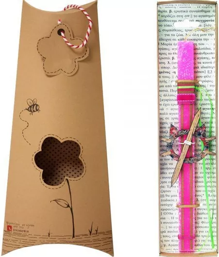 Πασχαλινή Λαμπάδα Synchronia Κλιπ Μαλλιών Φούξια Νέον