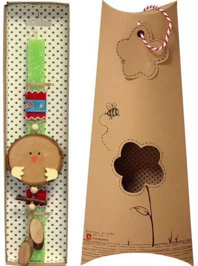 Πασχαλινή Λαμπάδα Synchronia Κορμός Κοτούλα Λαχανί