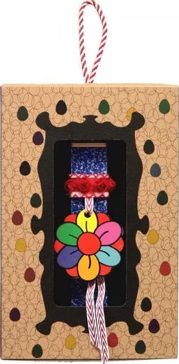 Πασχαλινή Λαμπάδα Synchronia Λουλούδι Ξύλινο Μπλε