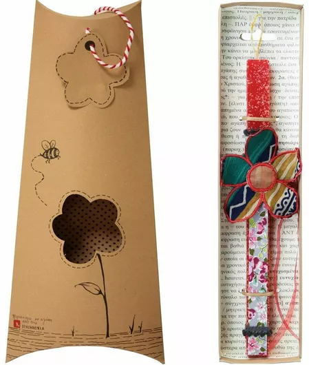 Πασχαλινή Λαμπάδα Synchronia Λουλούδι Σάρι Κοραλί