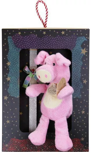 Πασχαλινή Λαμπάδα Synchronia Λούτρινο Γουρουνάκι Γκρι