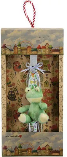 Πασχαλινή Λαμπάδα Synchronia Λούτρινο Μπρελόκ Βάτραχος Γκρι