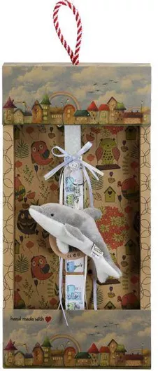 Πασχαλινή Λαμπάδα Synchronia Λούτρινο Μπρελόκ Δελφίνι Λευκό