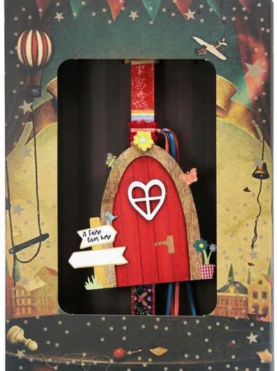 Πασχαλινή Λαμπάδα Synchronia LA23019E με Διακοσμητικό Μαγική Πόρτα Κόκκινο