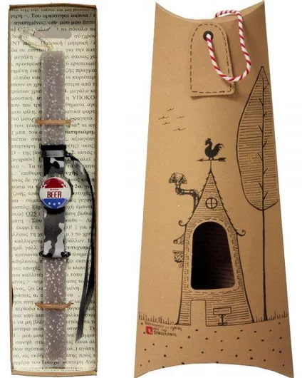 Πασχαλινή Λαμπάδα Synchronia Μαγνητάκι Καπάκι Ανοιχτό Γκρι