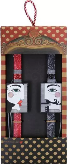 Πασχαλινή Λαμπάδα Synchronia Μαγνητάκια Ντάμα Ρήγας Πουά Σετ 2τμχ Κόκκινο / Μαύρο