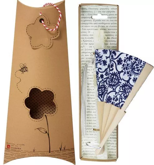 Πασχαλινή Λαμπάδα Synchronia Μπλε Βεντάλια Λευκό