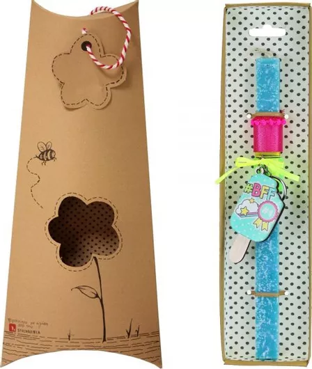 Πασχαλινή Λαμπάδα Synchronia Μπρελόκ Παγωτό BFF Γαλάζιο