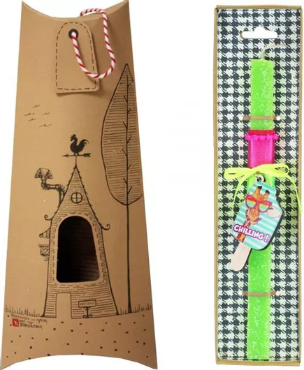 Πασχαλινή Λαμπάδα Synchronia Μπρελόκ Παγωτό Καμηλοπάρδαλη Λαχανί