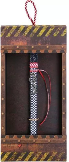 Πασχαλινή Λαμπάδα Synchronia Μπρελόκ Αγώνες Ταχύτητας Μηχανή Μαύρο