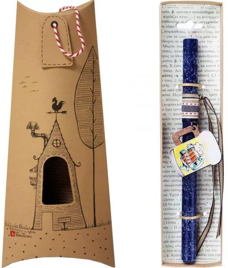 Πασχαλινή Λαμπάδα Synchronia Μπρελόκ Ποτήρι Μπύρα Μπλε