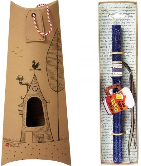 Πασχαλινή Λαμπάδα Synchronia Μπρελόκ Ποτήρι Μπύρα Μπλε