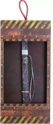 Πασχαλινή Λαμπάδα Synchronia Μπρελόκ Σαξόφωνο Γκρι