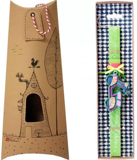 Πασχαλινή Λαμπάδα Synchronia LA22028J με Μπρελόκ Σκούτερ Λαχανί