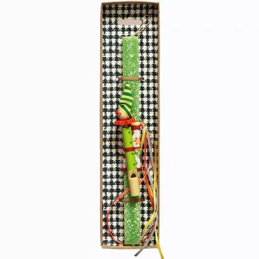 Πασχαλινή Λαμπάδα Synchronia Ξύλινη Σφυρίχτρα Λαχανί