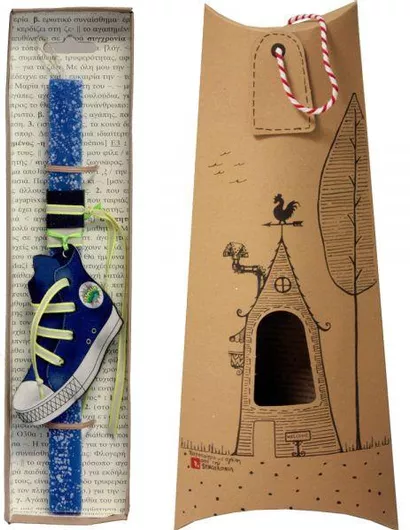 Πασχαλινή Λαμπάδα Synchronia Παπούτσι Ελεκτρίκ Μπλε