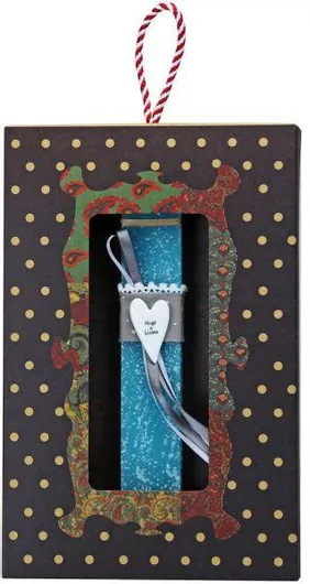 Πασχαλινή Λαμπάδα Synchronia Πορσελάνινη Καρδιά Πετρόλ