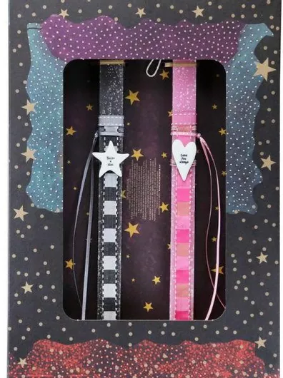 Πασχαλινή Λαμπάδα Synchronia LA23044A με Πορσελάνινο Διακοσμητικό Σετ 2τμχ Μαύρο/ Ροζ