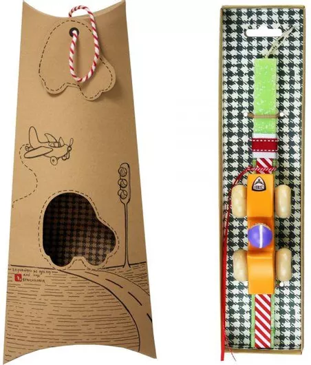 Πασχαλινή Λαμπάδα Synchronia LA23032C με Πορτοκαλί Cabrio Λαχανί