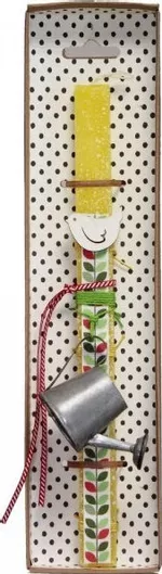 Πασχαλινή Λαμπάδα Synchronia Ποτιστήρι Τσίγκος Κίτρινο