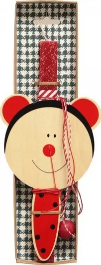 Πασχαλινή Λαμπάδα Synchronia Ρακέτα Ζωάκι Πασχαλίτσα Κόκκινο