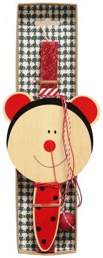 Πασχαλινή Λαμπάδα Synchronia Ρακέτα Ζωάκι Πασχαλίτσα Κόκκινο