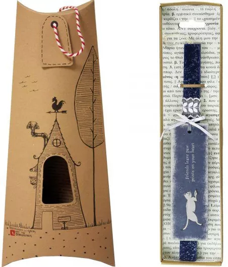 Πασχαλινή Λαμπάδα Synchronia Σελιδοδείκτης Γάτα Μπλε