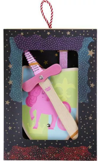 Πασχαλινή Λαμπάδα Synchronia Σετ με Ασπίδα & Σπαθί Πριγκίπισσα Ροζ