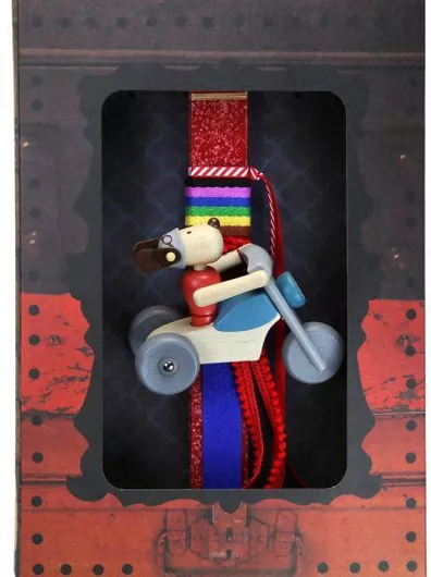 Πασχαλινή Λαμπάδα Synchronia LA23017A με Σκύλο σε Μηχανή Κόκκινο