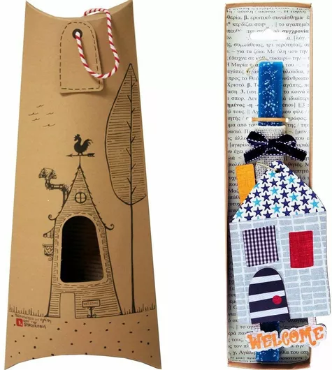 Πασχαλινή Λαμπάδα Synchronia Σπίτι Καδράκι Πετρόλ