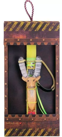 Πασχαλινή Λαμπάδα Synchronia Σφεντόνα Τάρανδος Κίτρινο