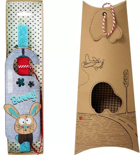 Πασχαλινή Λαμπάδα Synchronia Ταμπέλα Πόρτας Κουνέλι Γαλάζιο