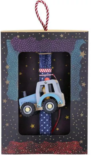 Πασχαλινή Λαμπάδα Synchronia Τρακτέρ Ξύλινο Μπλε