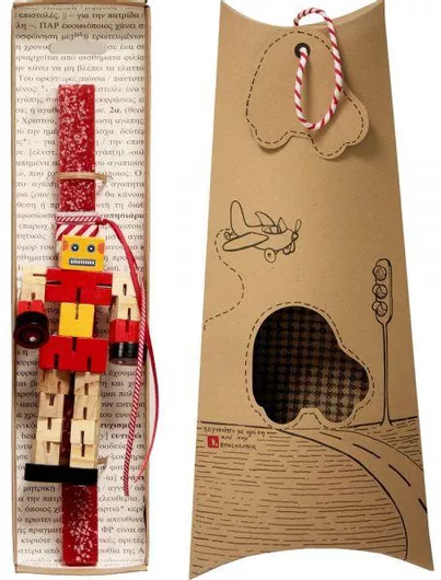 Πασχαλινή Λαμπάδα Synchronia Τρανσφόρμερ Κόκκινο