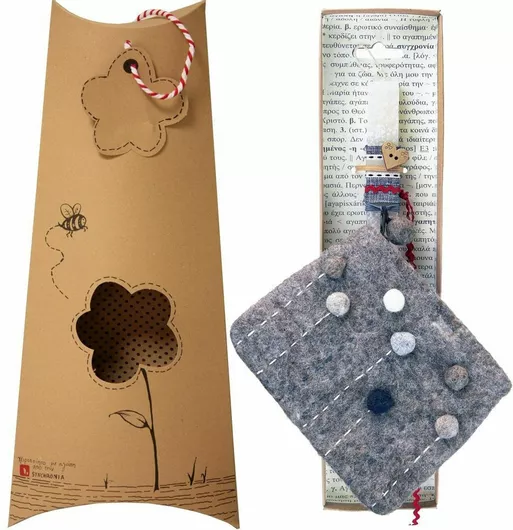 Πασχαλινή Λαμπάδα Synchronia Τσαντάκι Φελτ Κρεμ