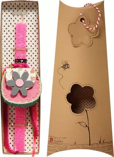 Πασχαλινή Λαμπάδα Synchronia Τσαντάκι Neon Φούξια