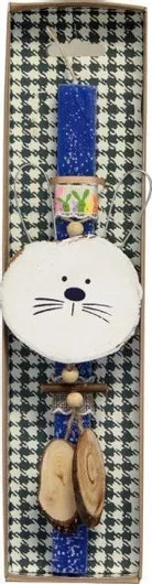 Πασχαλινή Λαμπάδα Synchronia Φέτα Κούνελος Μπλε Ελεκτρίκ