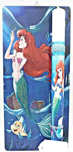 Πασχαλινή Λαμπάδα Χειροποίητη Καδράκι Γοργόνα Λευκό