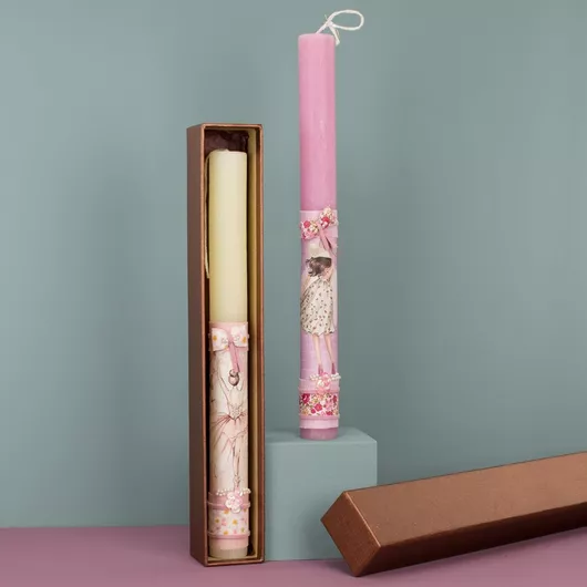 Πασχαλινή Λαμπάδα Χειροποίητη Κοπέλα Μπαλαρίνα Τυχαία Επιλογή Χρώματος