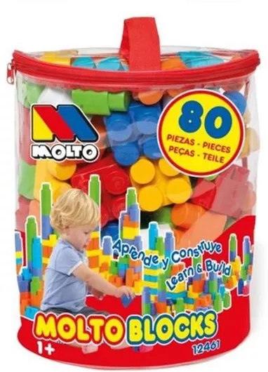 Τουβλάκια Molto Learn and Build Σετ 80τμχ για 12+ Μηνών
