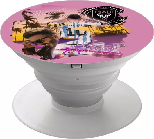 Pop Holder Κινητού Koupakoupa Lionel Messi Miami με Λευκό Βάση