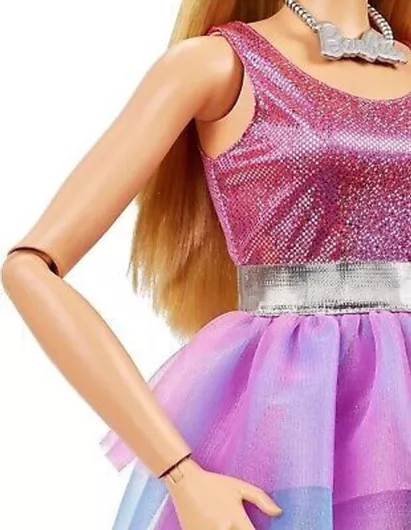 Κούκλα Barbie Mattel Blonde Hair with Shimmer Pink Dress για 2+ Ετών 71cm