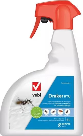 Εντομοκτόνο Gemma Draker Rtu για Κατσαρίδες 1000ml
