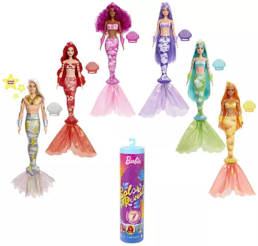 Κούκλα Barbie Mattel Color Reveal Mermaid για 3+ Ετών