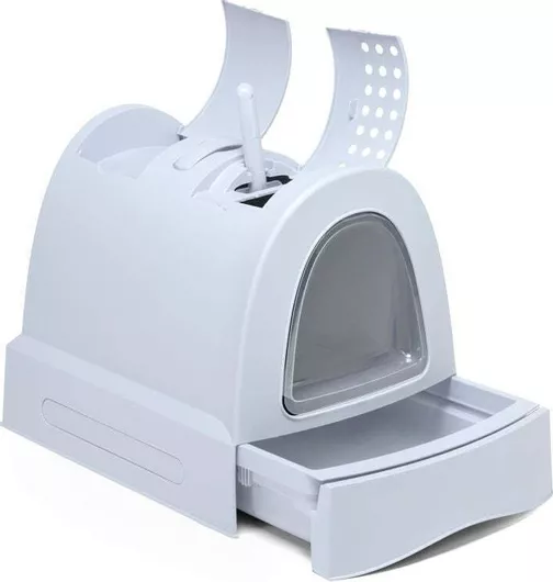 Τουαλέτα Γάτας Imac Zuma Κλειστή με Φίλτρο 56x40x42.5cm Γκρι
