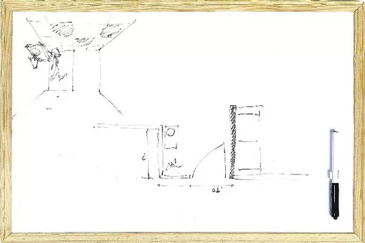 Πίνακας Μαρκαδόρου με Κορνίζα Ξύλου 60x90cm
