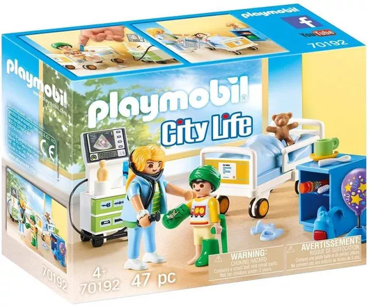 Playmobil City Life Παιδικό Δωμάτιο Νοσηλείας για 4+ Ετών #70192